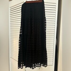 NWT Chicos size black 1 ankle length skirt